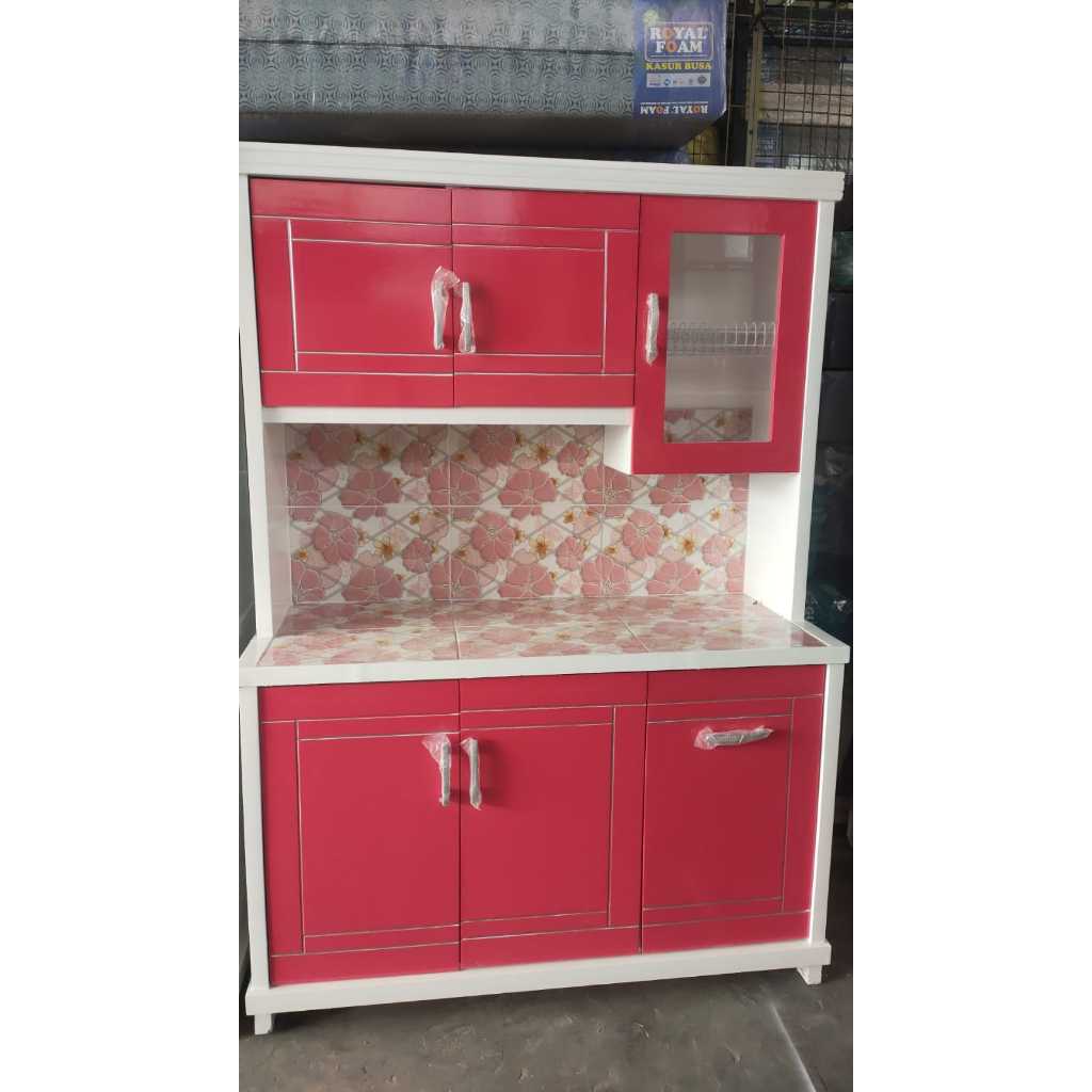 Lemari Dapur Kayu / Rak Dapur / Kitchen set / Rak Piring Kayu 3 Pintu Excellent