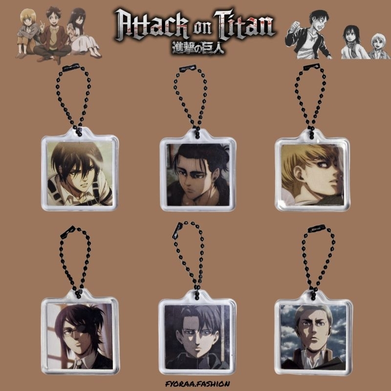Keychain Anime Aot Attack On Titan/Gantungan Kunci Tas Shingeki No Kyojin