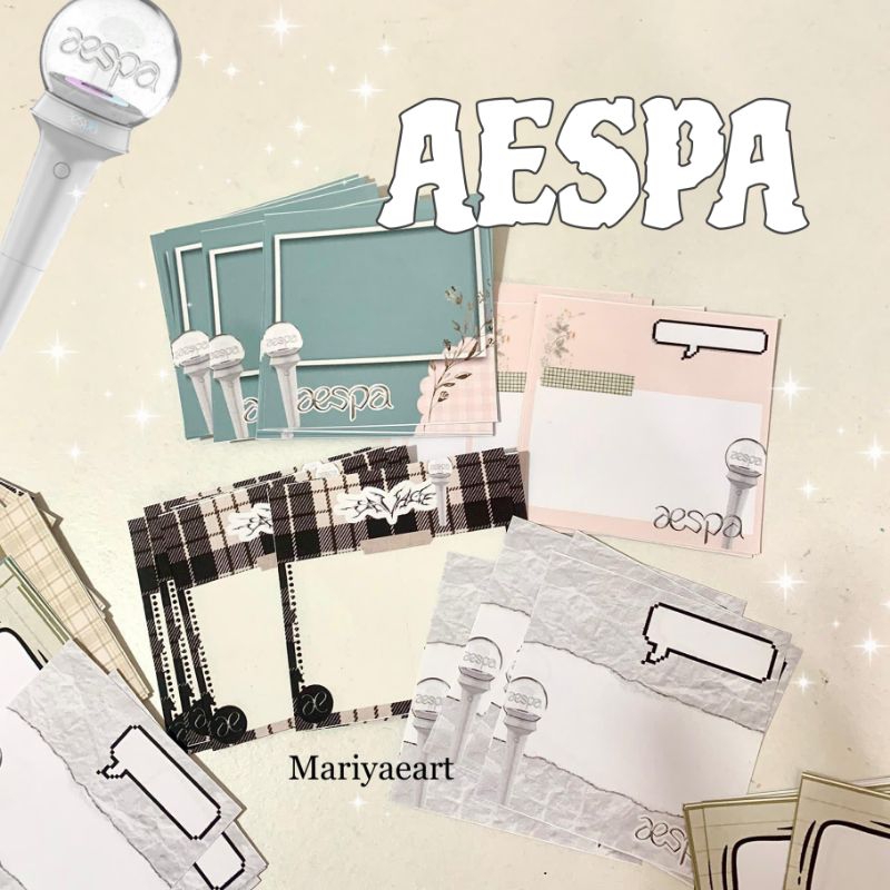 

Mariyaeart - Aespa Memo Sheet | treasure memopad kpop buku korea jurnal kpop | stickynote kpop | memopad korean | journaling korean | cute memopad girly pinky memo murah