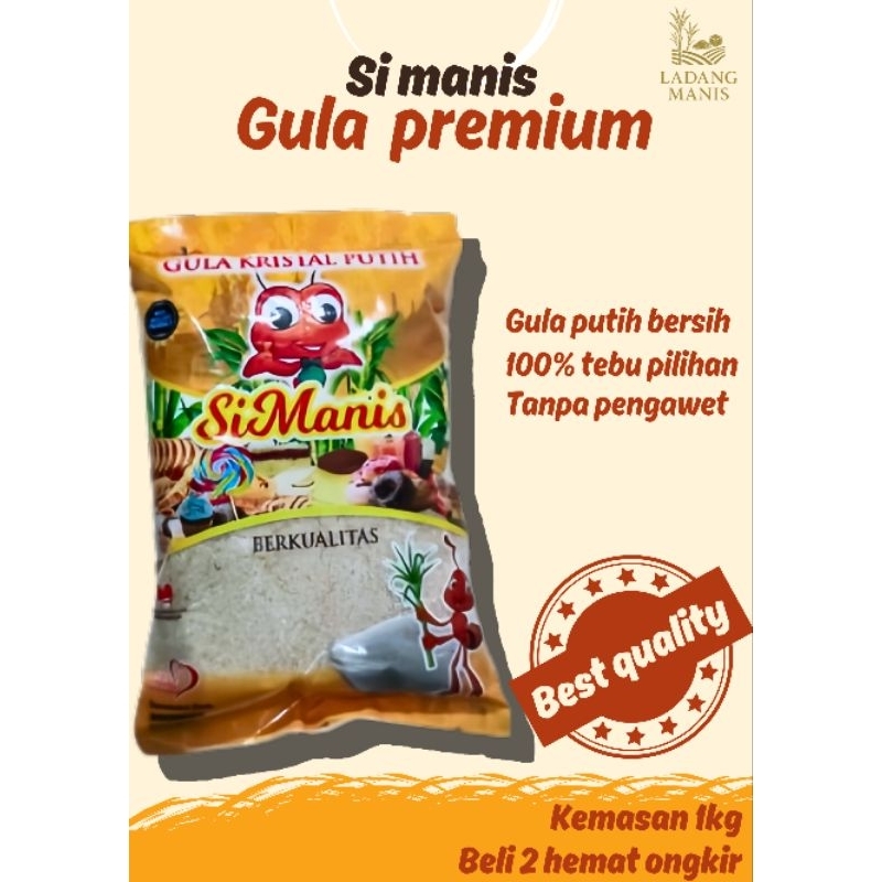 

gula pasir kristal premium kemasan laminasi