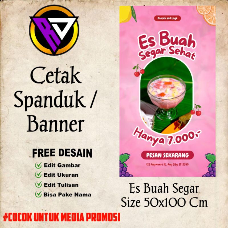 Spanduk Banner Es Buah Segar