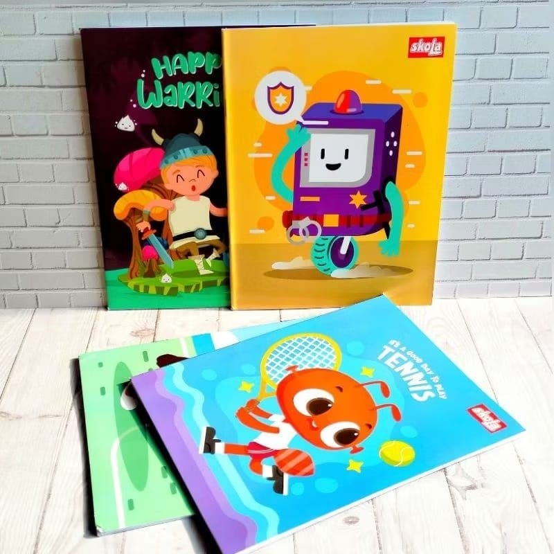 

Buku Tulis SKOLA 58 Lembar Murah / Buku Sekolah Anak Bergaris Karakter Sidu (Isi 5 Pcs)