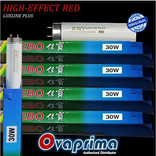 Lampu Neon T8 Jebo 30watt Warna Merah Luxline Plus High-Effect Red