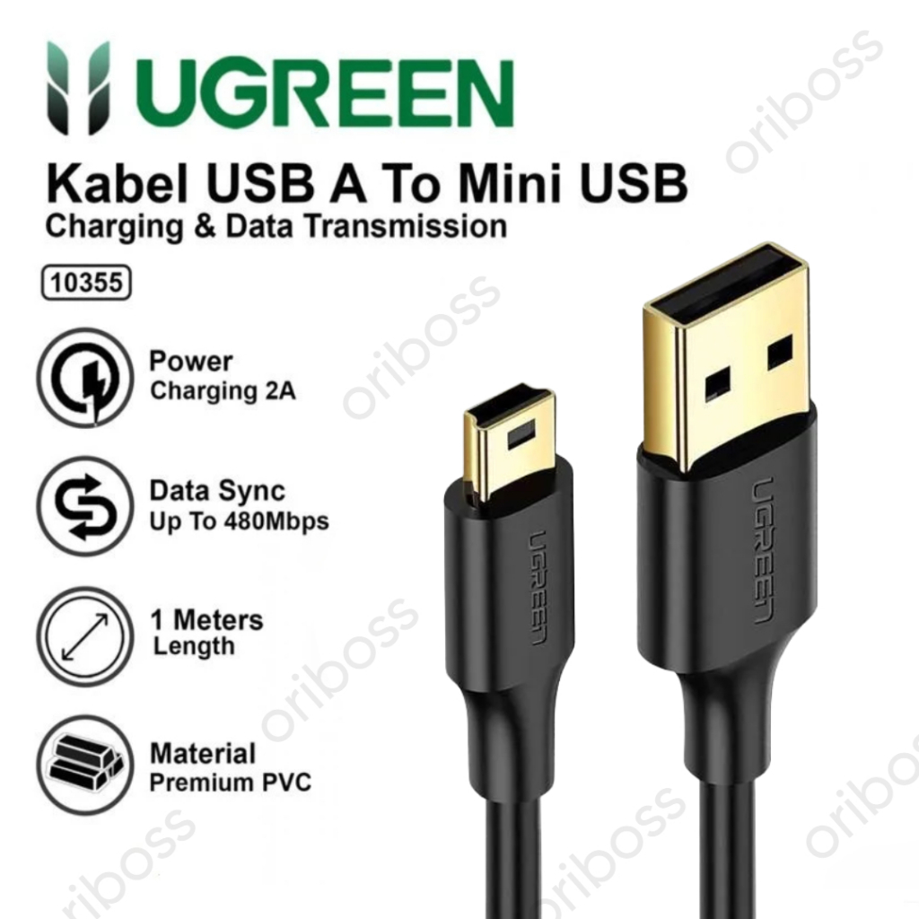 Kabel Data Mini USB Cable USB A 2.0 TO Mini B 5 PIN Original UGREEN 10355