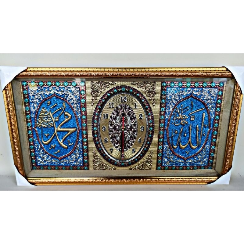 [TERMURAH DI SHOPEE]//Jam dinding kaligrafi ukuran 35x65//Jam sultan kaligrafi//Jam foil
