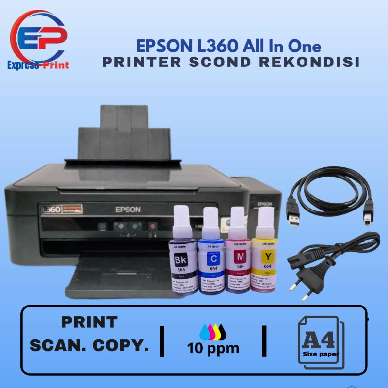 Printer Epson L360 Bekas Berkualitas Siap Pakai Bergaransi (Scond)