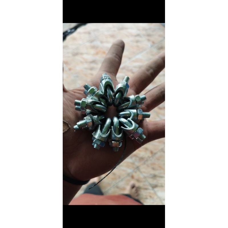 Klem sling/Kuku macan pengikat besi Wiremesh kolam bulat