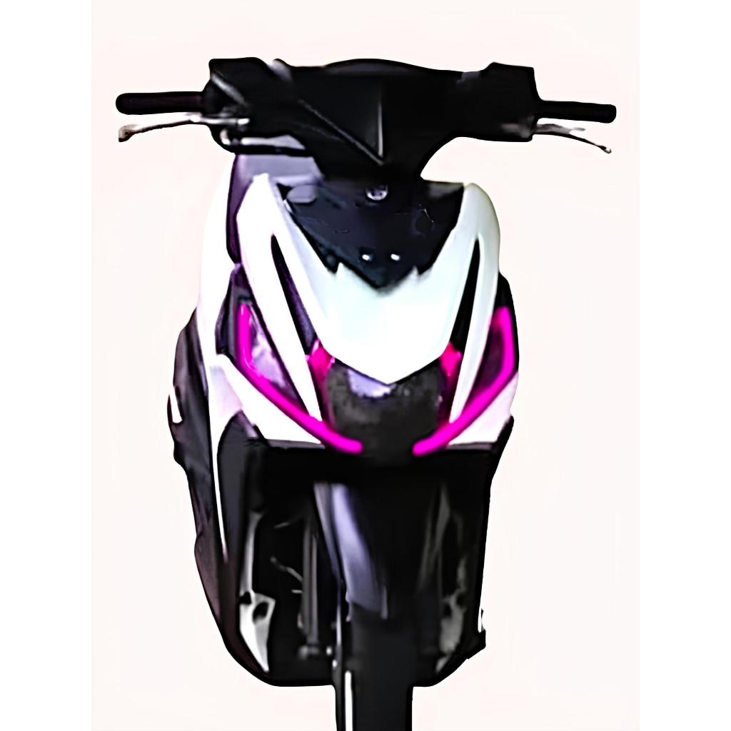 Lampu Alis LED Mio M3+Devil Eye Bahan Karet Fleksibel Variasi Senja Depan Motor Tanpa Reflektor