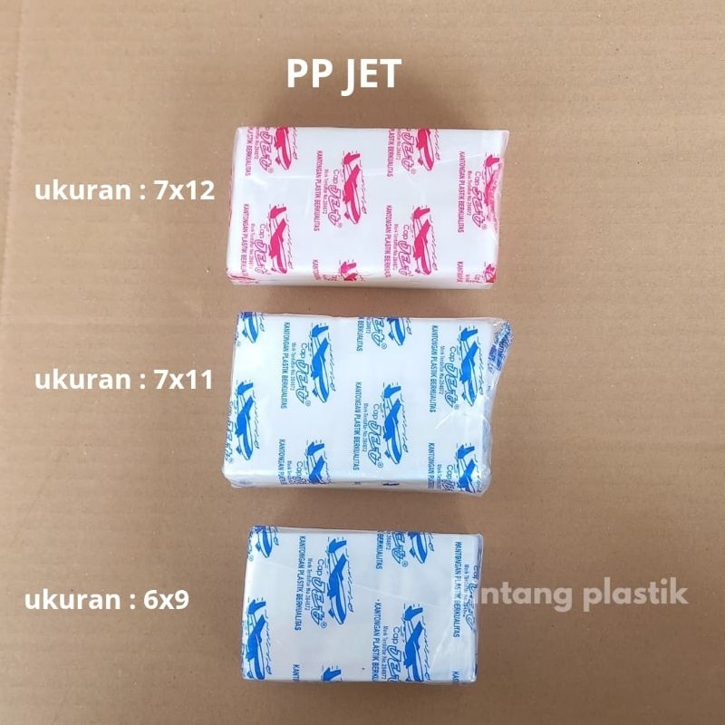 Kantong Plastik PP JET 6X9 , 7X11, 7X12