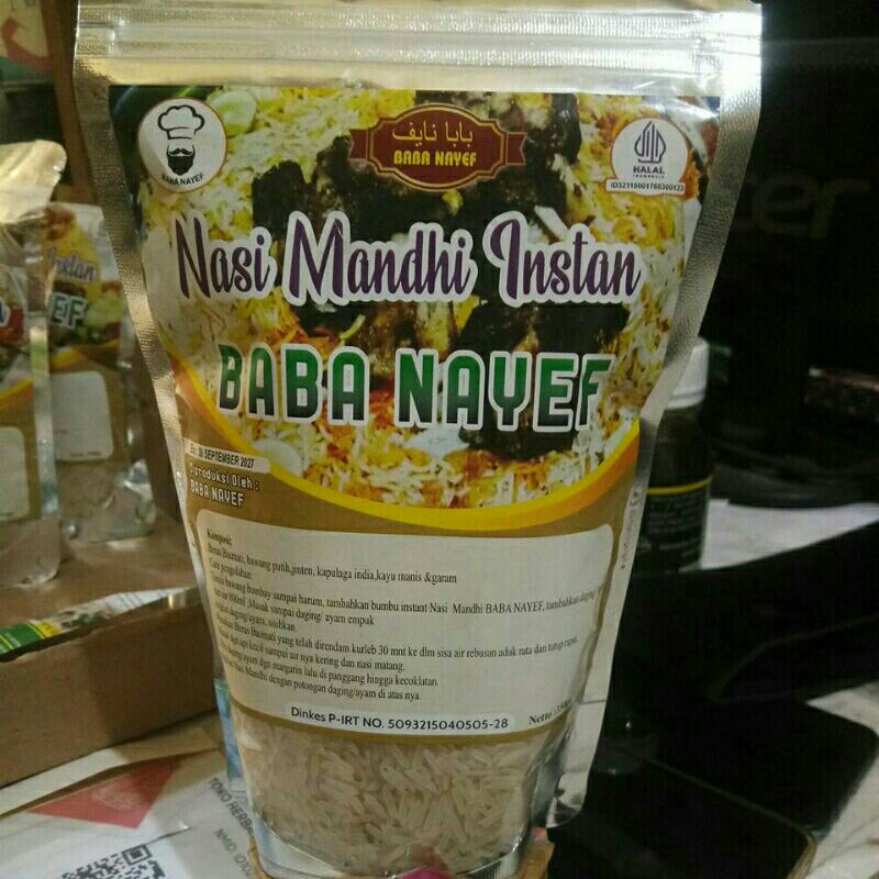 

NASI MANDHI INSTAN BABA NAYEF NETTO 350 GR