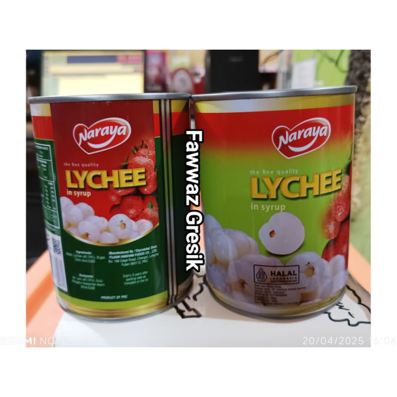

Maknyuss1 Leci Kaleng Naraya 565Gr / Naraya Lychee Leci Kemasan Kaleng 565 Gr