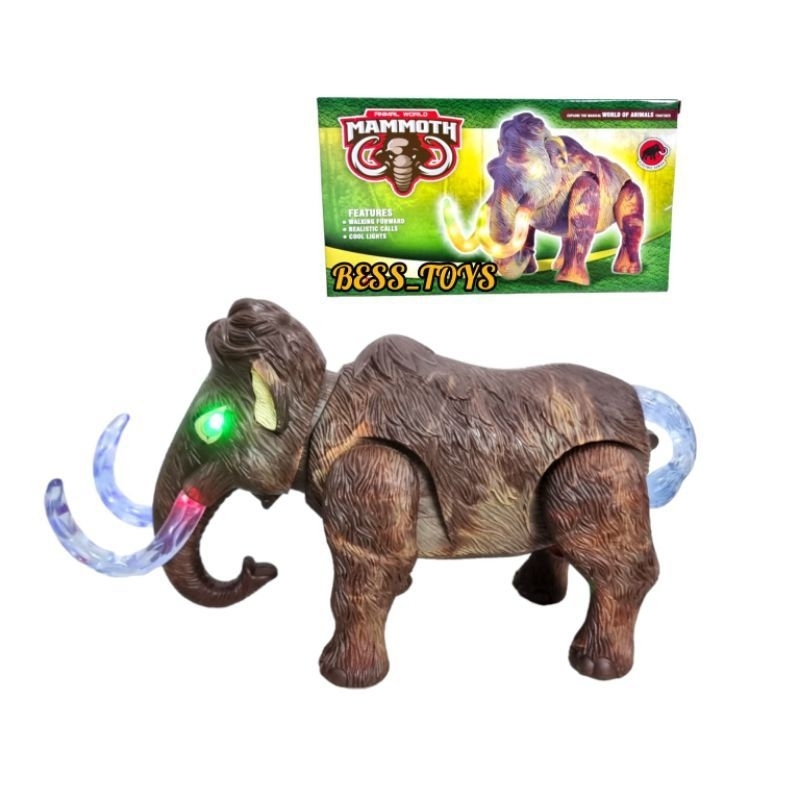 mainan anak gajah mammoth/gajah berjalan 3D