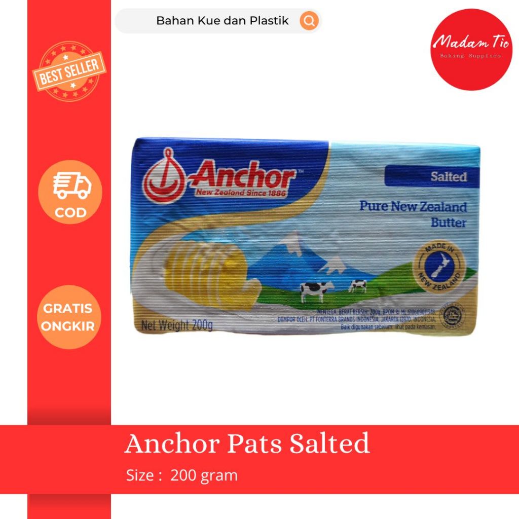 

Anchor Pats Salted 200gram (BAHAN DINGIN/WAJIB SUHU DINGIN)