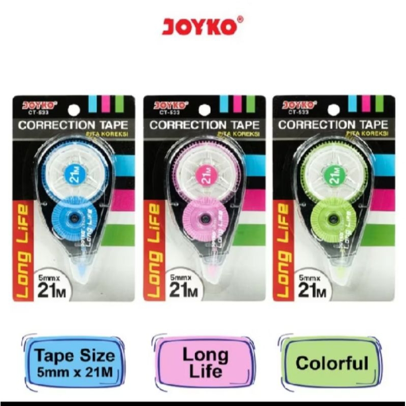 

Corecction Tape Joyko/Tipek kertas 21 Meter