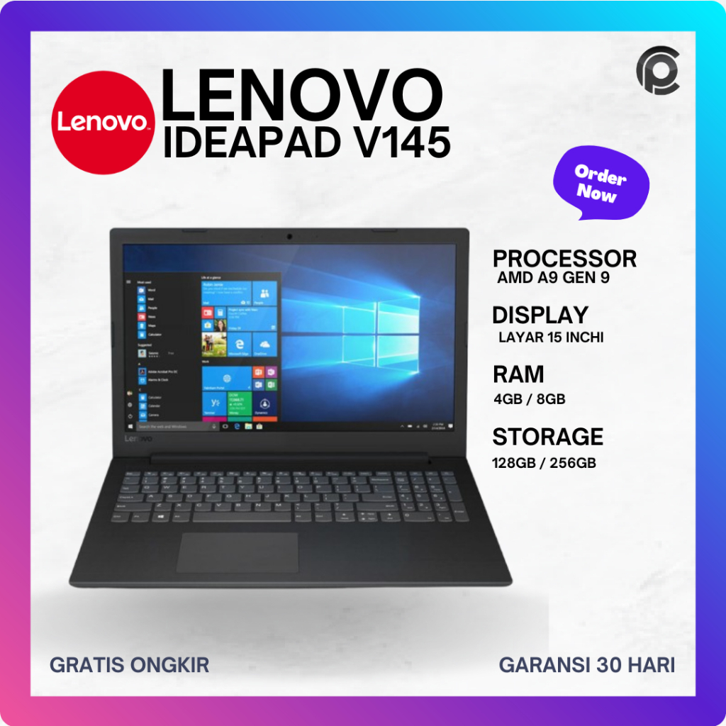 Lenovo Ideapad V145 AMD A9 GEN 9 Laptop second berkulitas untuk kuliah dan untuk kerja