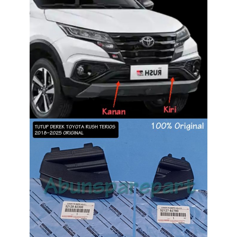 Tutup Derek Towing Bemper Depan Toyota RUSH TERIOS 2018-2025 Original