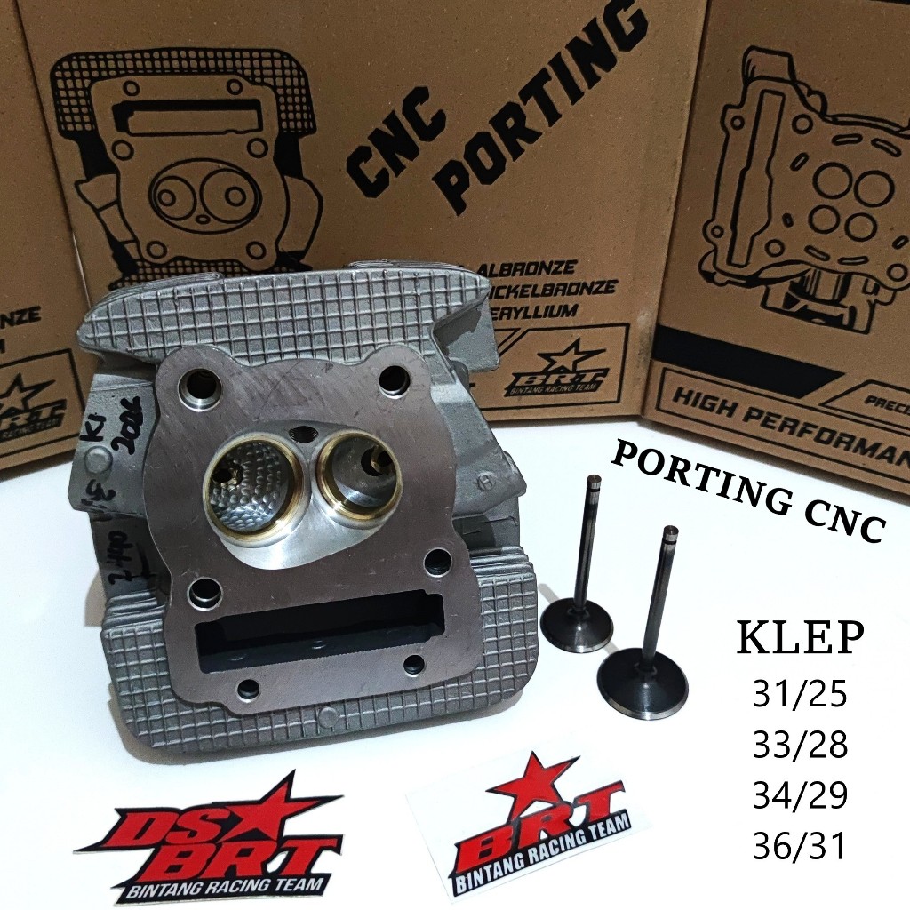 HEAD BRT PORTING CNC KLX 150 DTRACKER 150 Klep 36 34 33 31 29 28 25