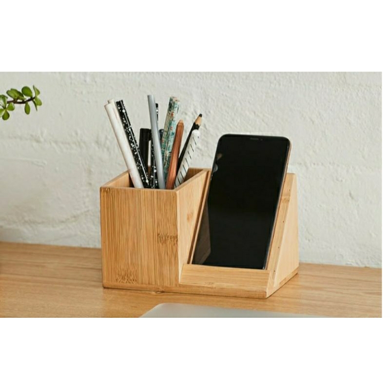 

kotak pensil dan handphone kayu