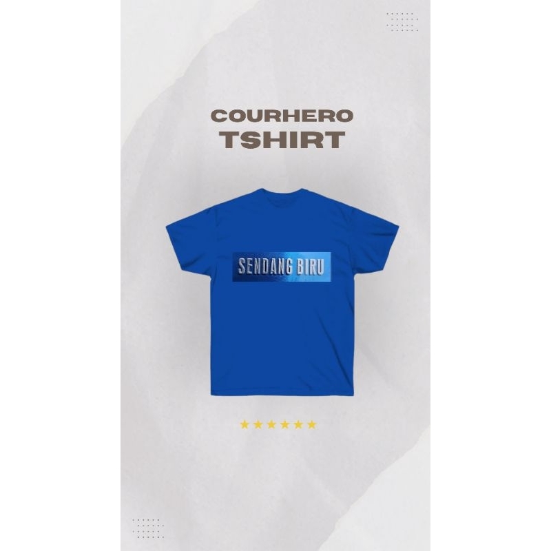 KAOS COTTON COMBAD TULISAN SENDANG BIRU