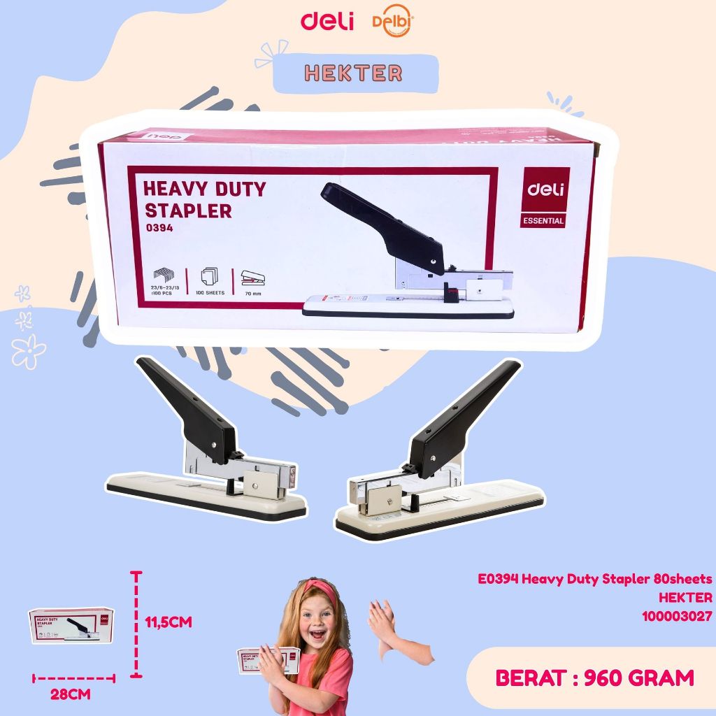 

E0394 Heavy Duty Stapler 80sheets HEKTER E0394 Heavy Duty Stapler 80sheets HEKTER