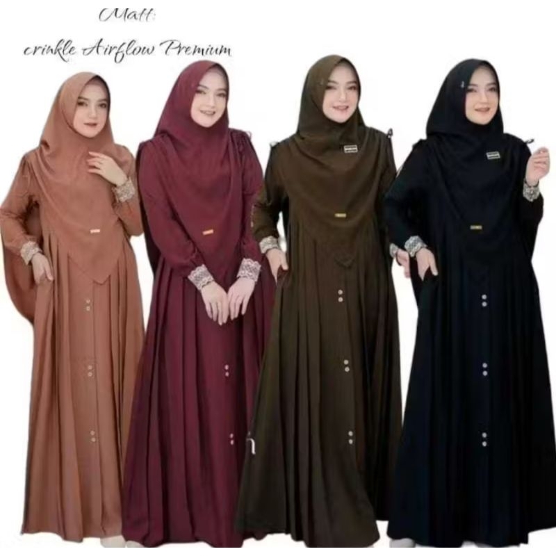 Fatahillahfashion~GAMIS KEKINIAN TERBARU AQILA SYAR'I SET HIJAB M L XL XXL