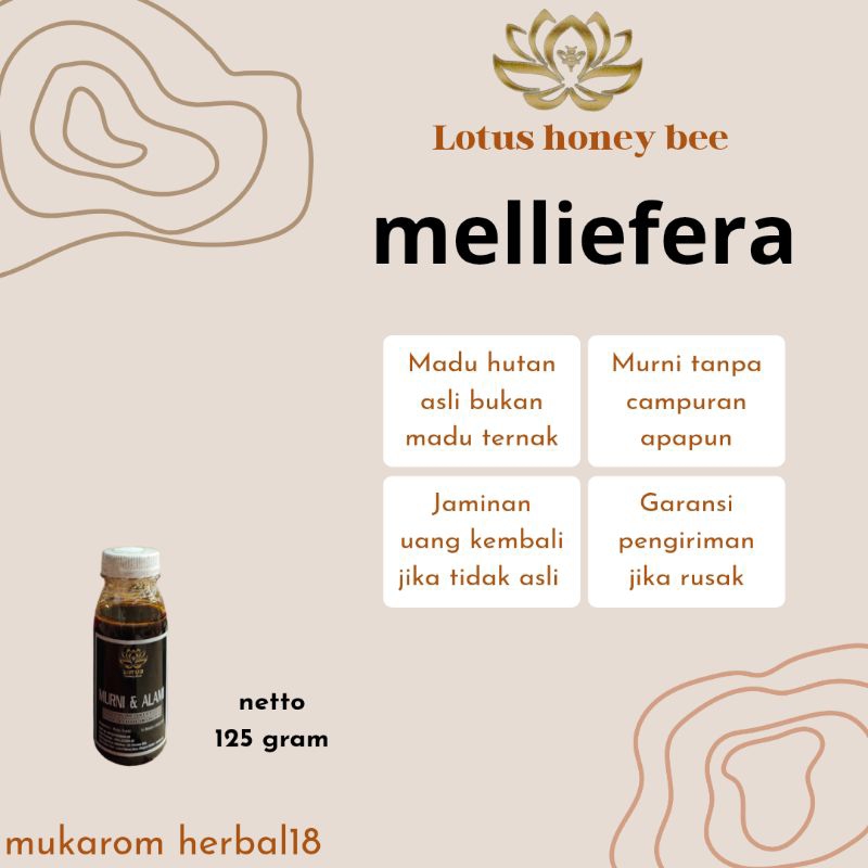 

Madu murni asli 100% dari hutan ujung kulon banten lotus honey bee melliefera 125gram