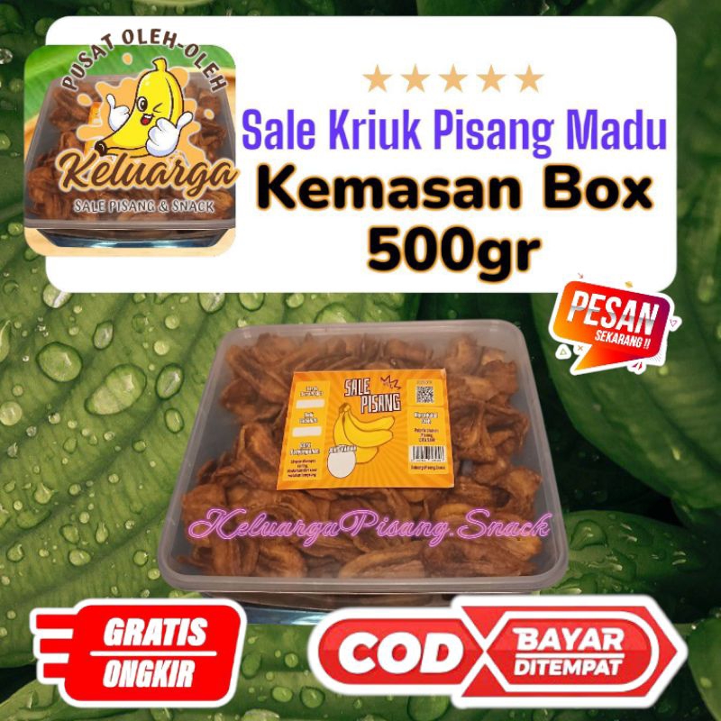 

sale kriuk pisang madu goreng Kemasan Box premium 500gr renyah kering gurih