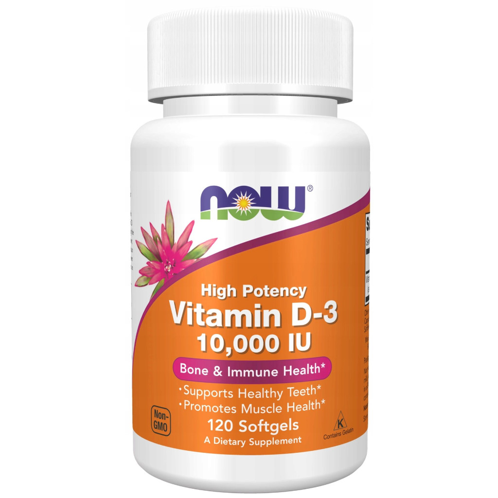 Now Foods Vitamin D 3 10000 IU Food Vit D3 10000IU 120 Kapsuls Kapsul
