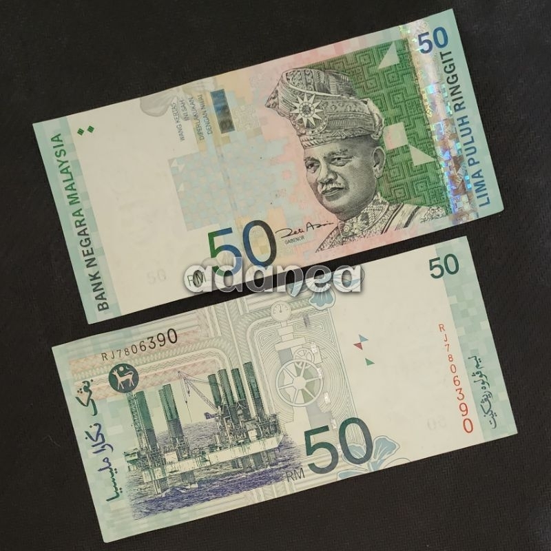 Uang Asing Malaysia Ringgit Pecahan 50 Ringgit Old Series