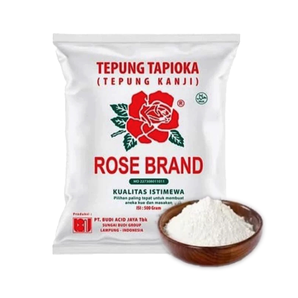 

Tepung Tapioka Rose Brand 500 gram | Tepung Kanji Aci Halal Bahan Pempek Serbaguna