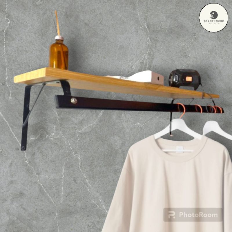 Rak Gantungan Baju Desain Minimalis - Gantungan Baju Tempel Dinding