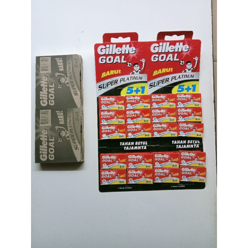 Gillette (5+1) Goal super platinum (isi silet) || 1 papan isi 100 pcs