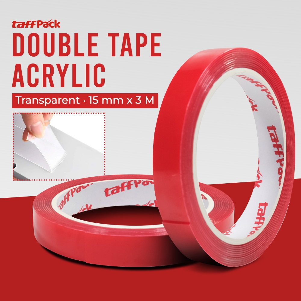 

Double Tape Bening 15mm x 3m Meter Clear Transparent Selotip Isolasi Acrylic Adhesive J4702
