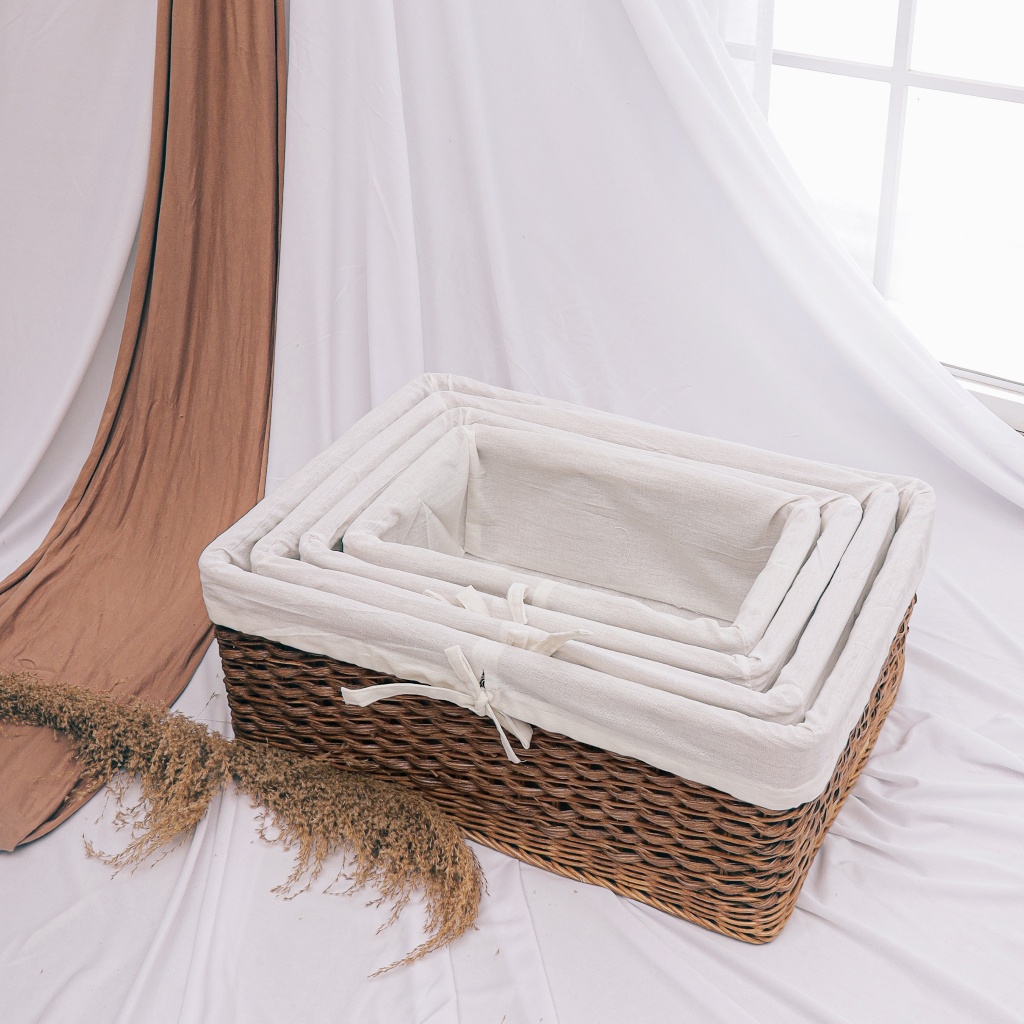 owol rotan basket keranjankg penyimpanan pakaian | penyimpanan serbaguna | rotan high quality export