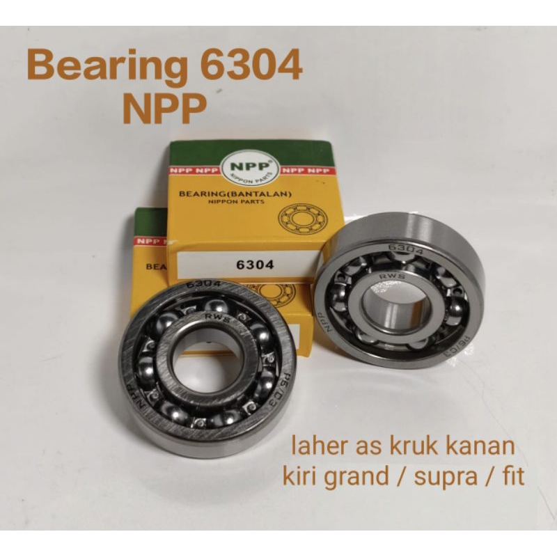 bearing 6304 laher as kruk kru as grand / supra / supra fit new / supra fit lama / legenda npp origi
