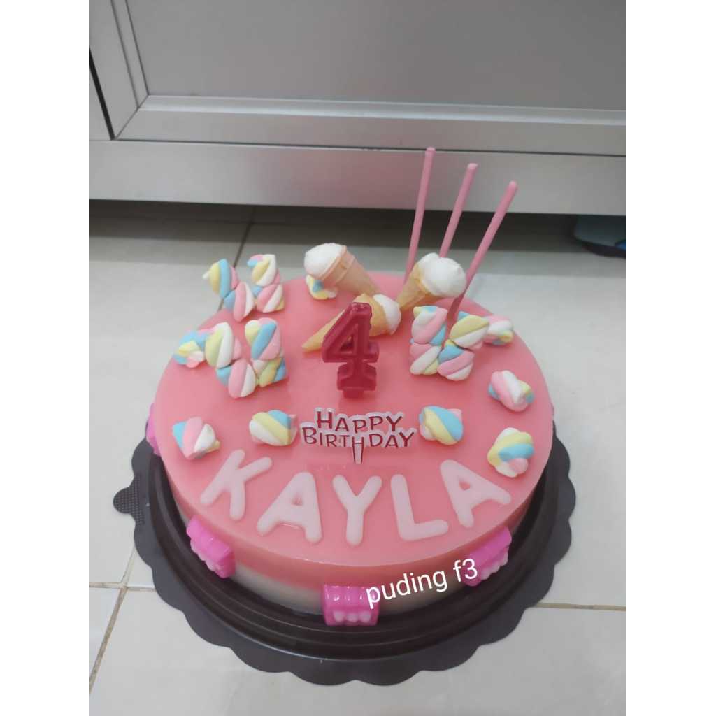 pudding hias / pudding ulang tahun / pudding ultah / pudding ikan/ puding / kue ulang tahun / puddin