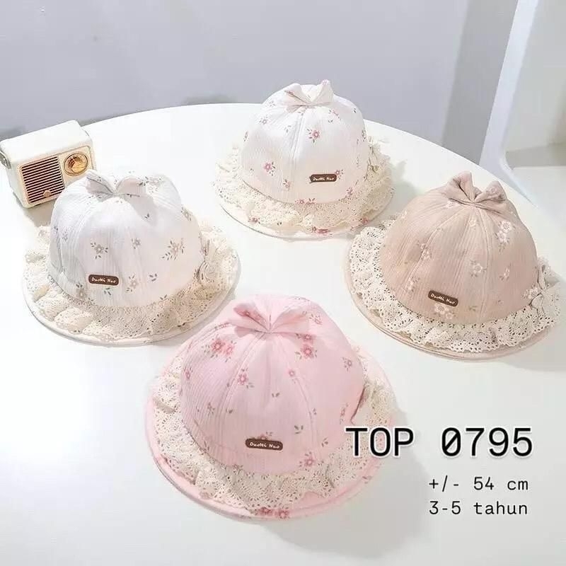 Topi Bucket Hat Anak Perempuan Lucu Import