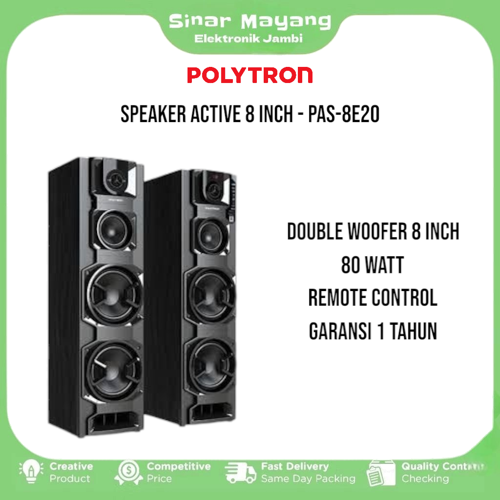 Speaker Active POLYTRON 8E20/ Speaker Active 8 Inch POLYTRON/ Garansi Resmi POLYTRON