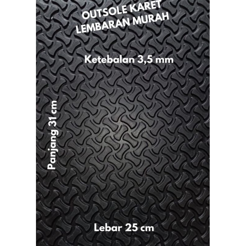 OUTSOLE KARET ANTI SLIP SANDAL SEPATU DLL