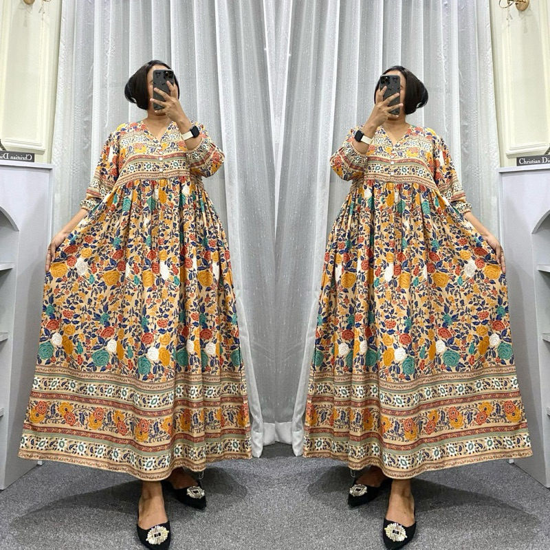 TIARA MIDI DRESS||DRESS RAYON PREMIUM||MIDI DRESS RAYON