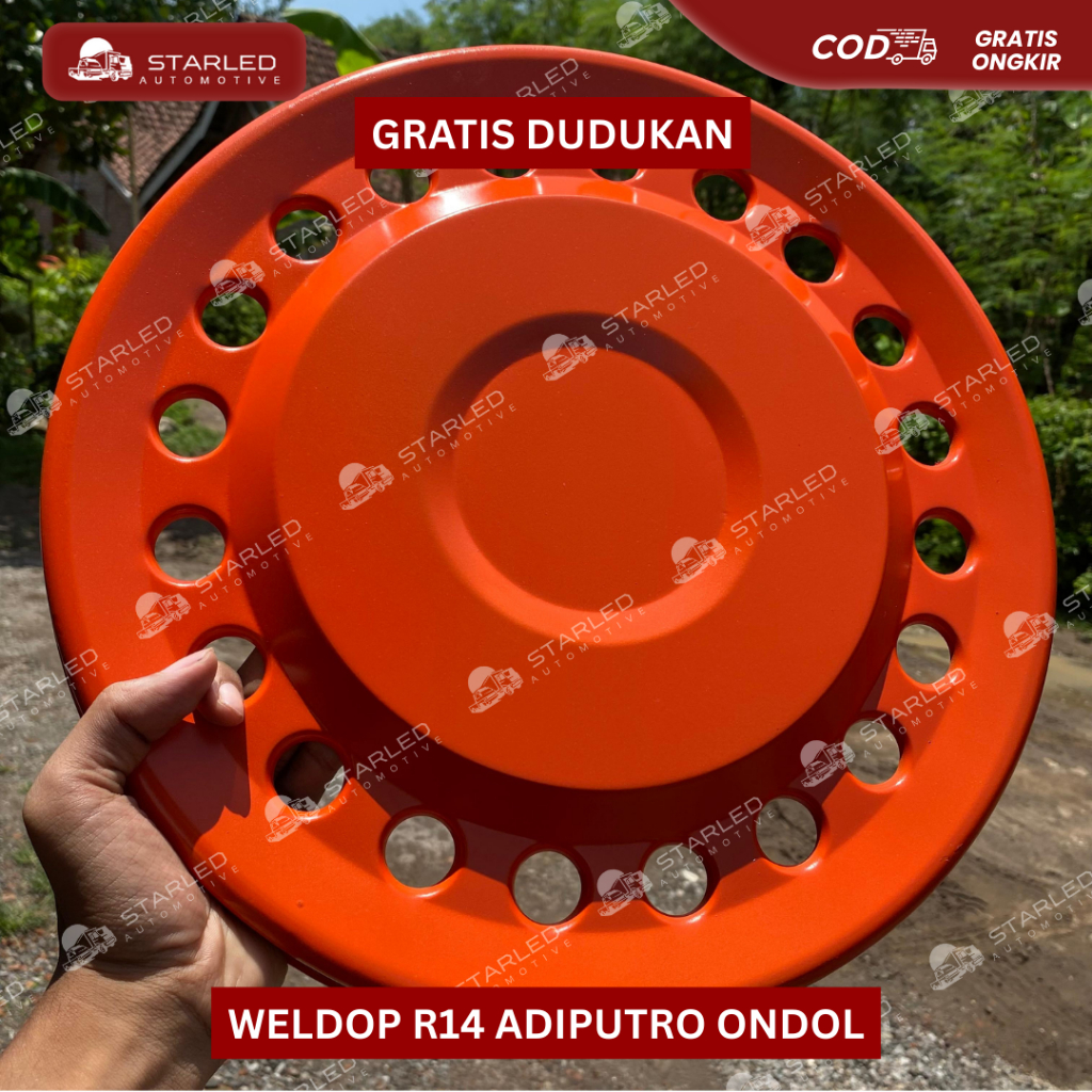 (1 BIJI) WELDOP ADIPUTRO ONDOL BOLONG RING 13 RING 14 BONUS PANGKON DUDUKAN WILDOP R14 R13 WHEELDOP 