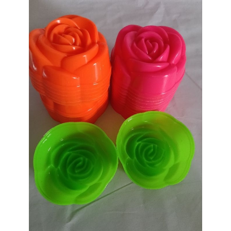Cetakan Kue Mawar Plastik kecil, besar jumbo.