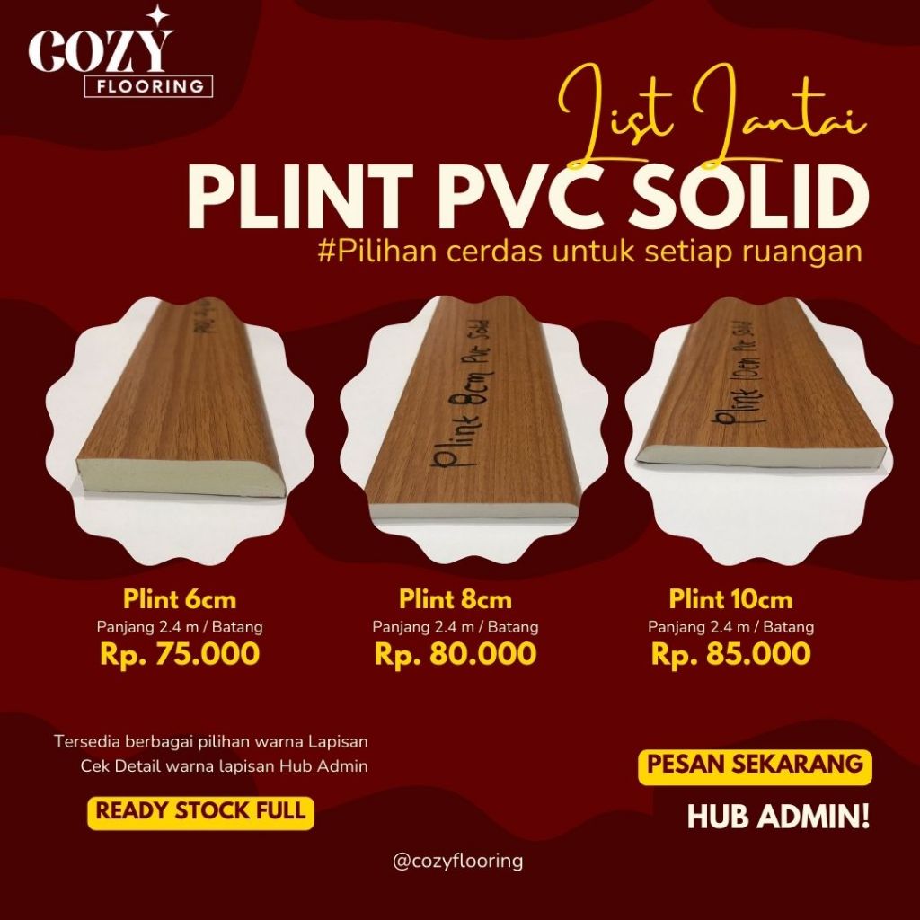 List plint pvc solid skirting lantai terlengkap