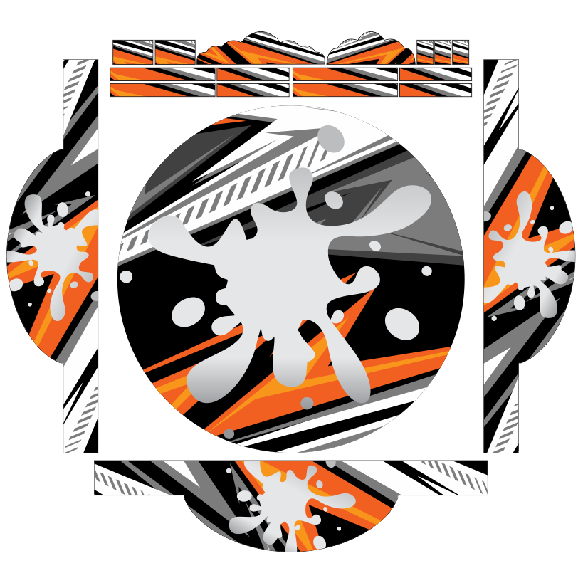 STICKER DECAL SANGKAR BURUNG / KANDANG MURAI (BULAT) | MOTIF BNR 36 kw