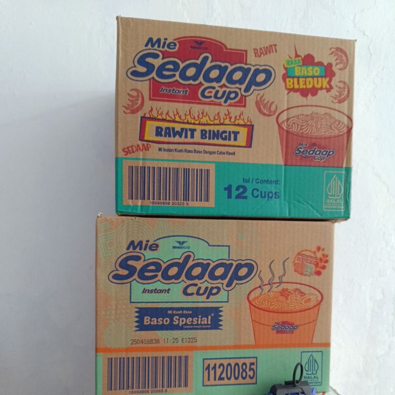 

sedaap cup kartonan isi 12 cups variasi random/ rasa mi goreng ada