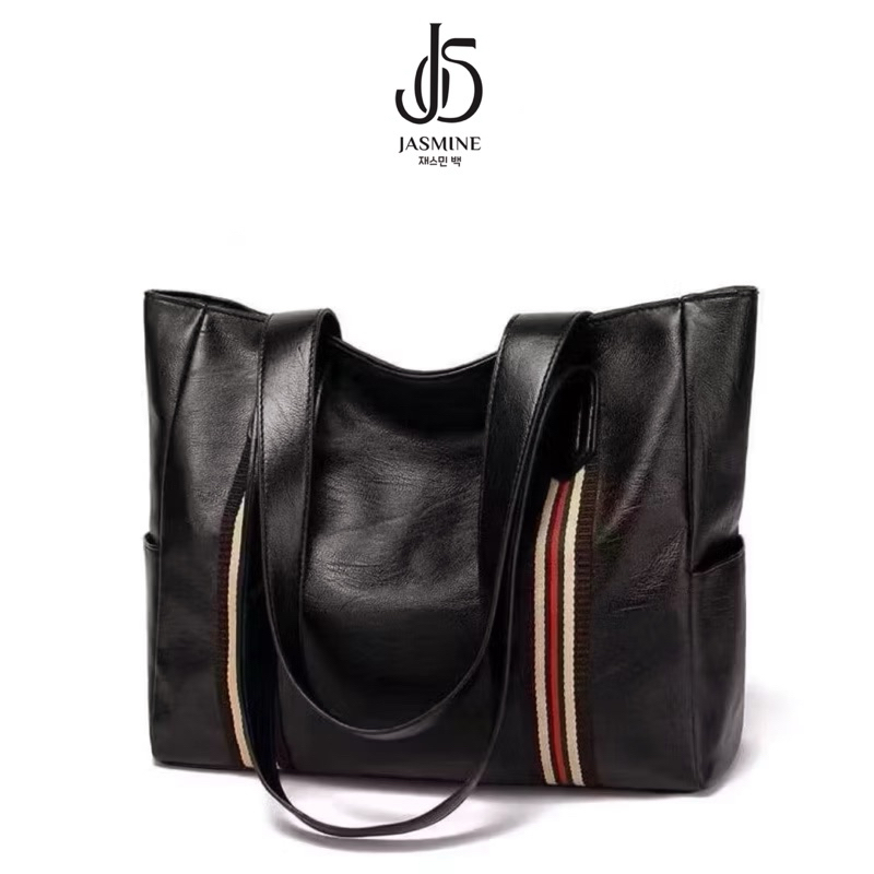 JASMINE - NIKI Tas Wanita List Merah Hitam Fashion totebag wanita tas tote bag wanita tas kerja wani