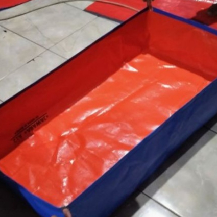 TERPAL KOLAM IKAN A8 1X0,50X0,25 BIRU OREN / TERPAL KOLAM/ TERPAL IKAN/ TERPAL KOLAM IKAN CUPANG