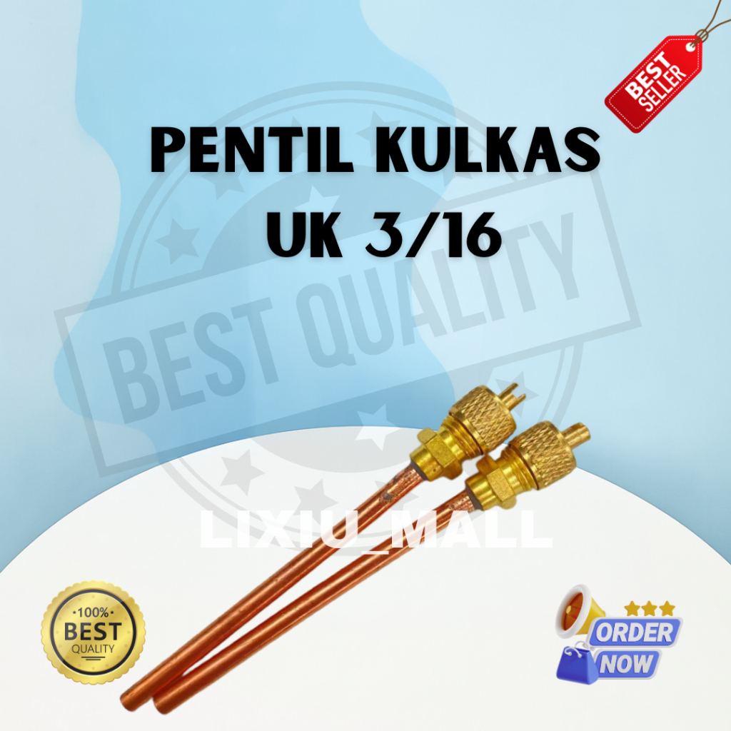 PENTIL PENGISIAN FREON KULKAS / FREEZER UKURAN PIPA 3/16