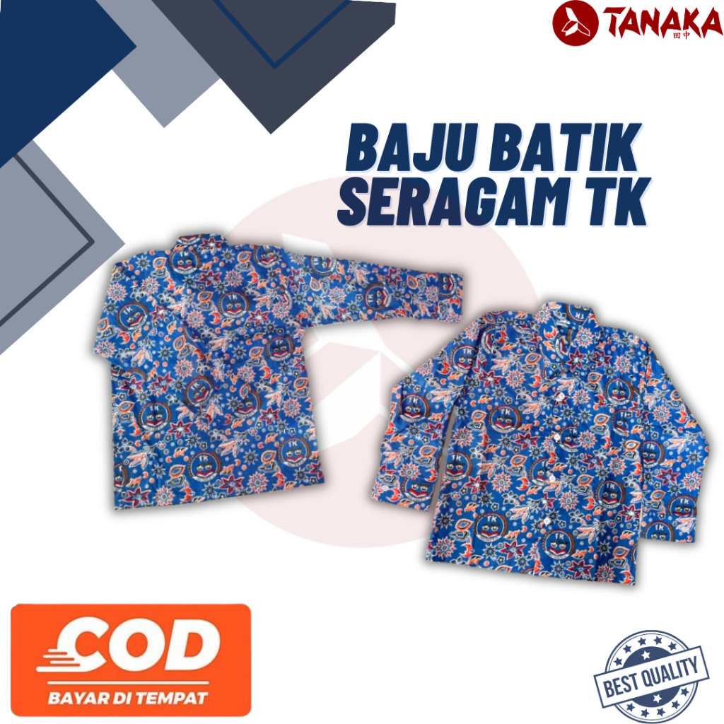 BAJU SERAGAM BATIK BIRU TK - SERAGAM BATIK BIRU TK KUALITAS PREMIUM