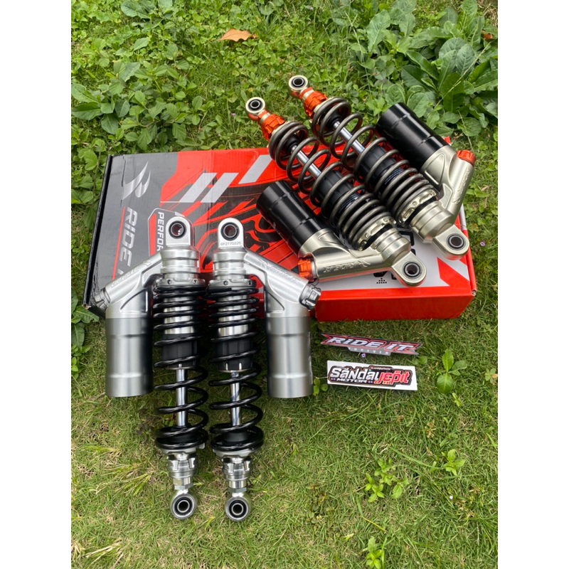 SHOCK SKOK SHOK BELAKANG RIDE IT GP 277  DOUBLE CLICK BLACK SERIES AS GOLD MODEL RCB 280MM 320MM 340